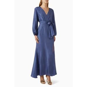 Elliatt Equator Silk Tie Belt Maxi Dress